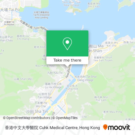 香港中文大學醫院 Cuhk Medical Centre地圖