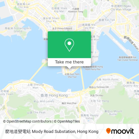 麼地道變電站 Mody Road Substation map