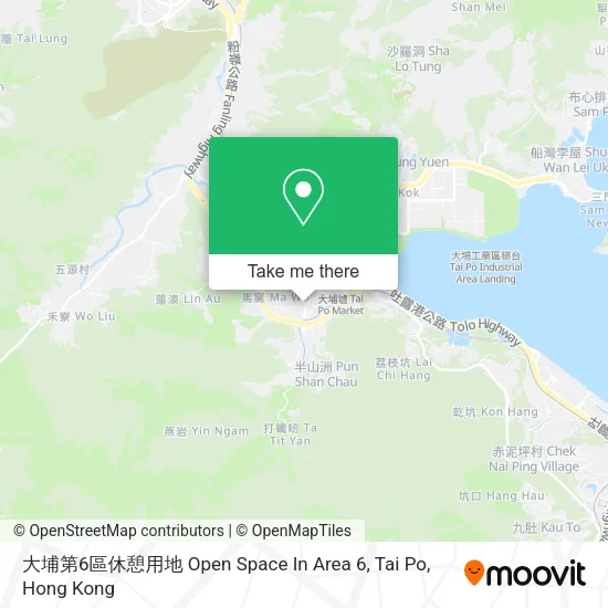 大埔第6區休憩用地 Open Space In Area 6, Tai Po地圖