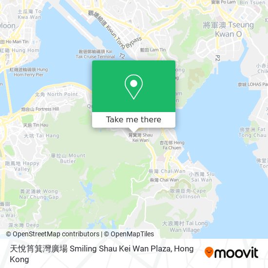 天悅筲箕灣廣場 Smiling Shau Kei Wan Plaza map
