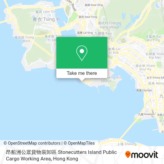 昂船洲公眾貨物裝卸區 Stonecutters Island Public Cargo Working Area map