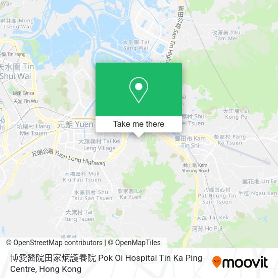 博愛醫院田家炳護養院 Pok Oi Hospital Tin Ka Ping Centre map