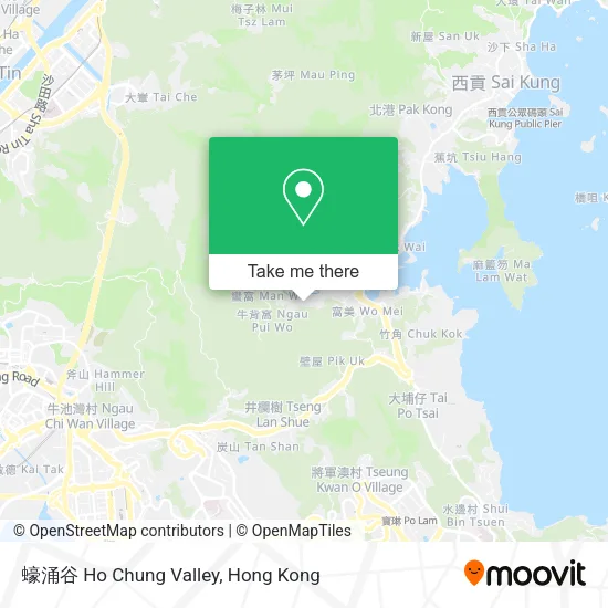 蠔涌谷 Ho Chung Valley map