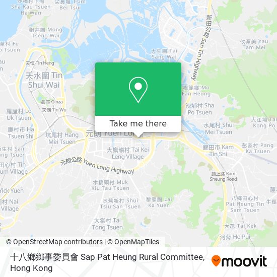 十八鄉鄉事委員會 Sap Pat Heung Rural Committee map