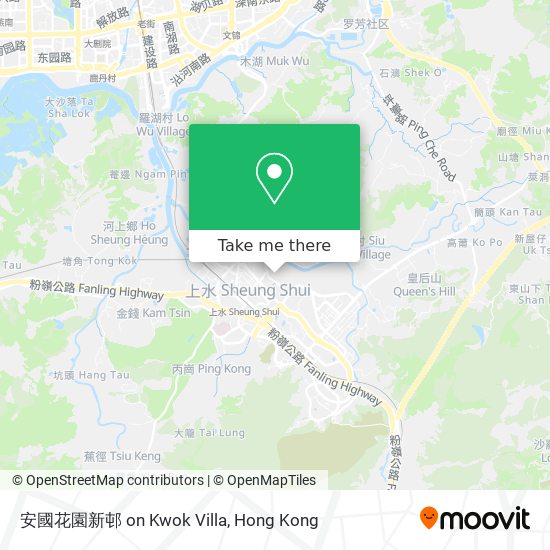 安國花園新邨 on Kwok Villa map