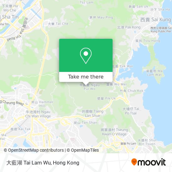 大藍湖 Tai Lam Wu map