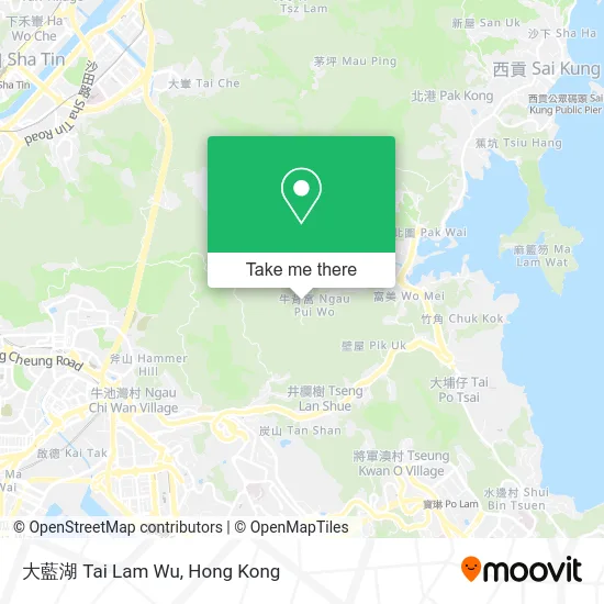 大藍湖 Tai Lam Wu map