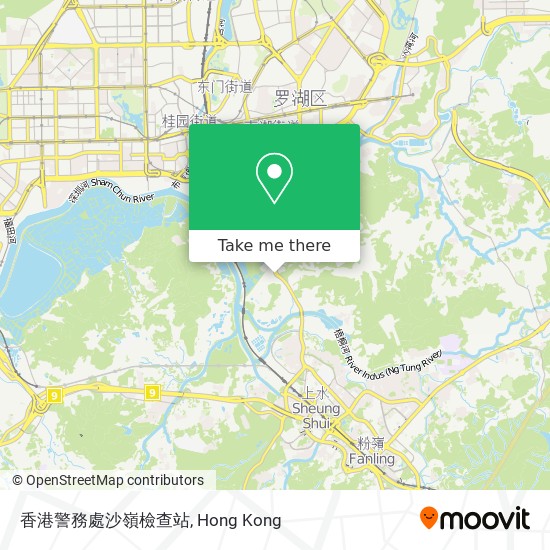 香港警務處沙嶺檢查站 map