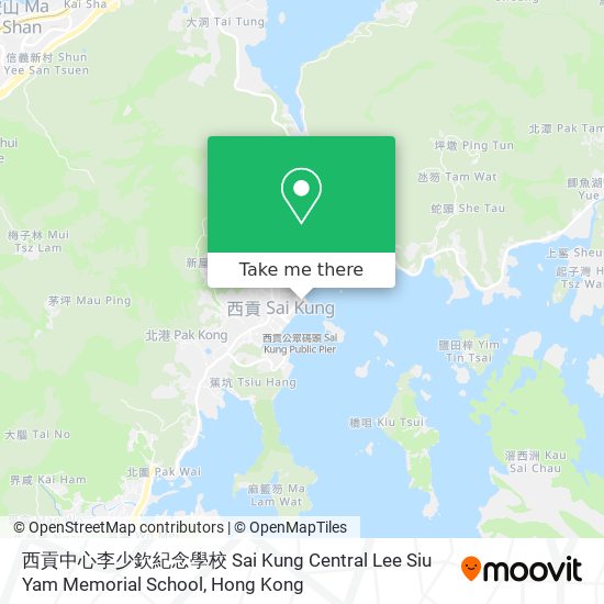 西貢中心李少欽紀念學校 Sai Kung Central Lee Siu Yam Memorial School map