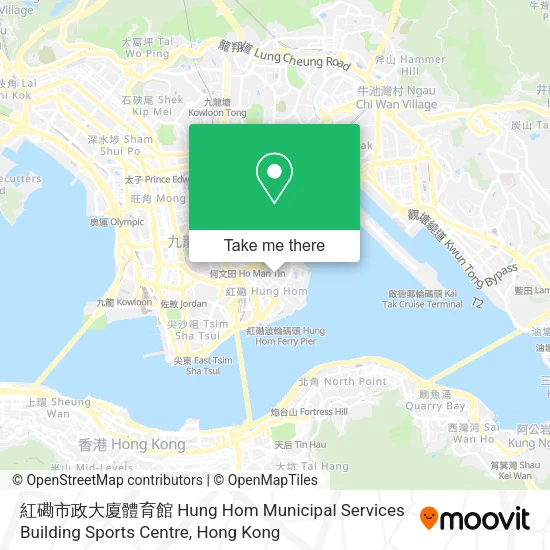 紅磡市政大廈體育館 Hung Hom Municipal Services Building Sports Centre map
