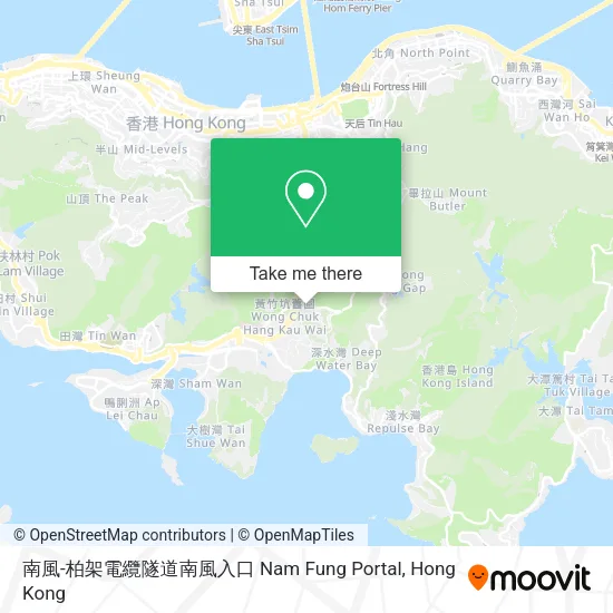 南風-柏架電纜隧道南風入口 Nam Fung Portal地圖
