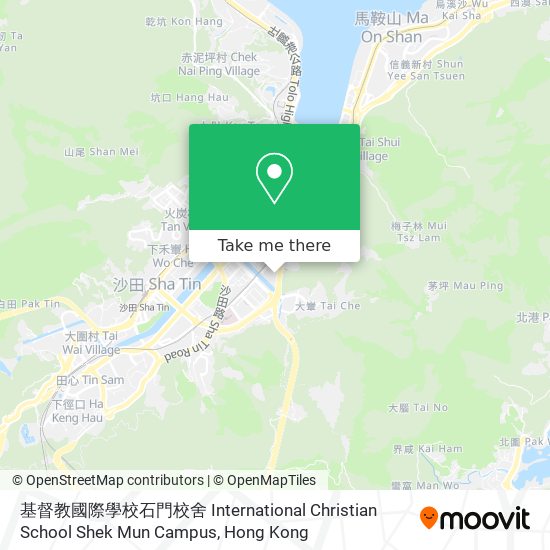 基督教國際學校石門校舍 International Christian School Shek Mun Campus map