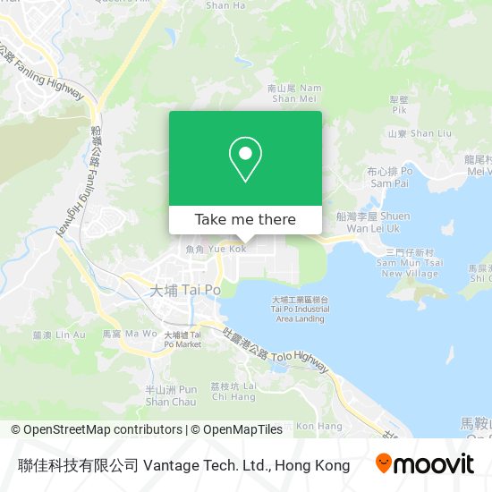 聯佳科技有限公司 Vantage Tech. Ltd. map