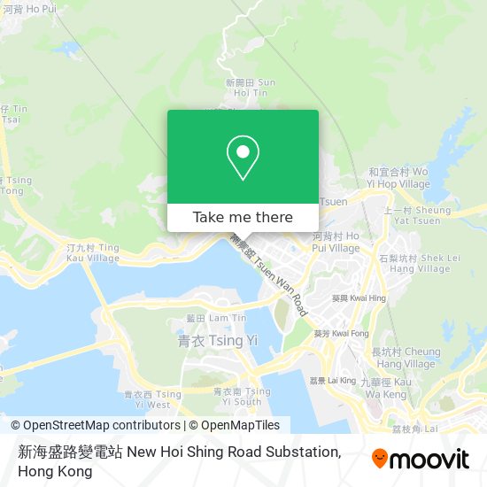新海盛路變電站 New Hoi Shing Road Substation map