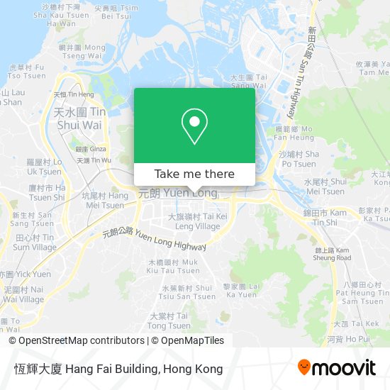 恆輝大廈 Hang Fai Building map