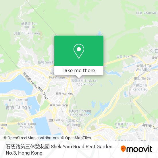 石蔭路第三休憩花園 Shek Yam Road Rest Garden No.3 map