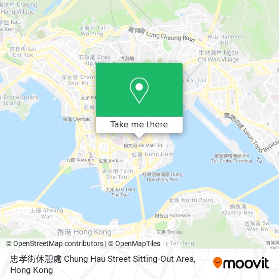 忠孝街休憩處 Chung Hau Street Sitting-Out Area map