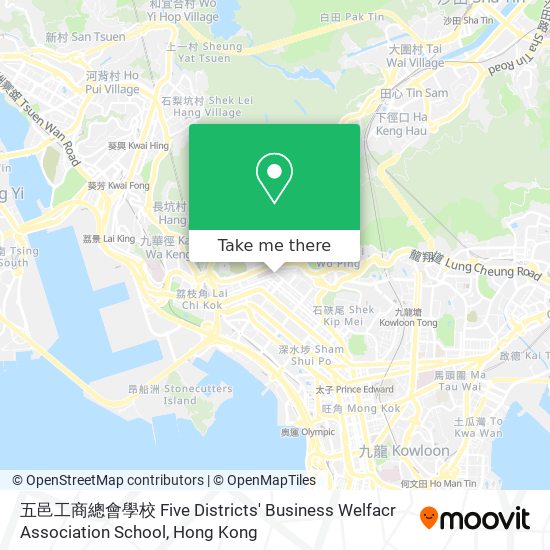 五邑工商總會學校 Five Districts' Business Welfacr Association School map