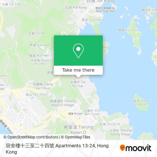 宿舍樓十三至二十四號 Apartments 13-24地圖