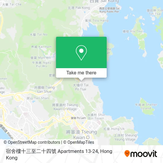 宿舍樓十三至二十四號 Apartments 13-24 map
