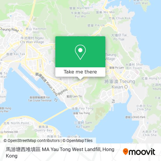 馬游塘西堆填區 MA Yau Tong West Landfill map