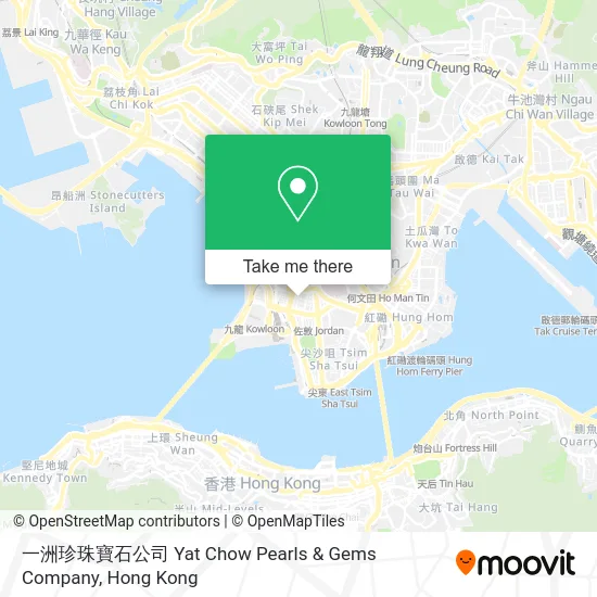 一洲珍珠寶石公司 Yat Chow Pearls & Gems Company map