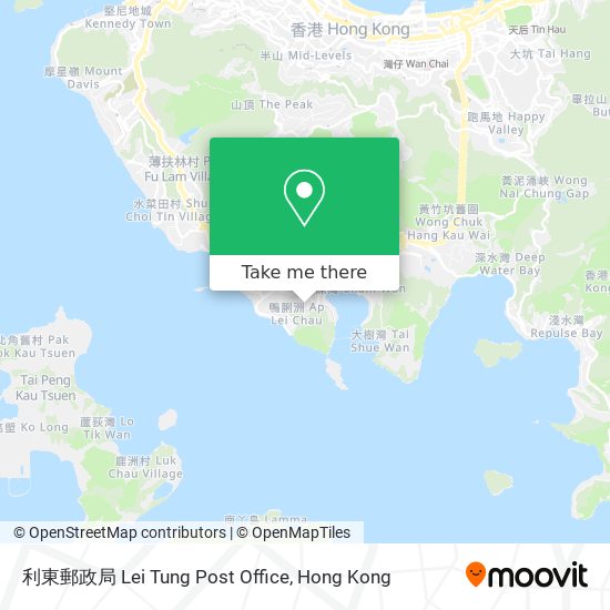 利東郵政局 Lei Tung Post Office map