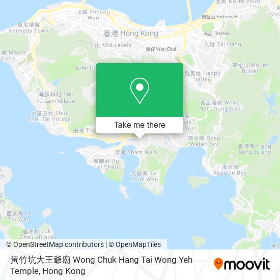 黃竹坑大王爺廟 Wong Chuk Hang Tai Wong Yeh Temple地圖