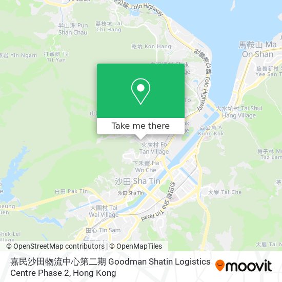 嘉民沙田物流中心第二期 Goodman Shatin Logistics Centre Phase 2 map