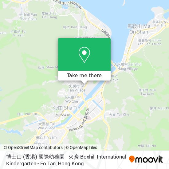 博士山 (香港) 國際幼稚園 - 火炭 Boxhill International Kindergarten - Fo Tan map