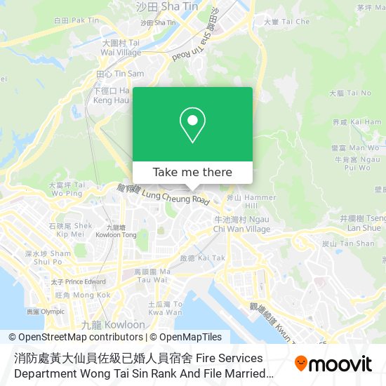 消防處黃大仙員佐級已婚人員宿舍 Fire Services Department Wong Tai Sin Rank And File Married Quarters map