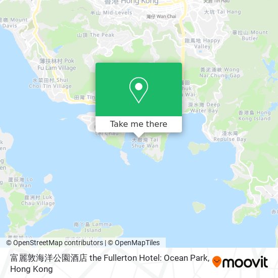 富麗敦海洋公園酒店 the Fullerton Hotel: Ocean Park map