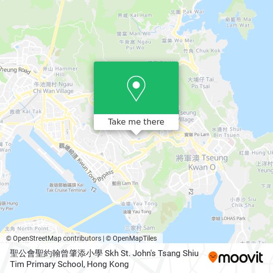 聖公會聖約翰曾肇添小學 Skh St. John's Tsang Shiu Tim Primary School map