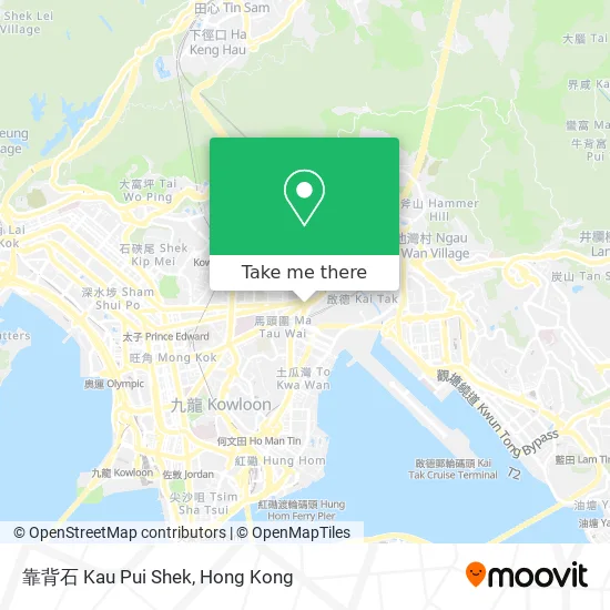 靠背石 Kau Pui Shek map