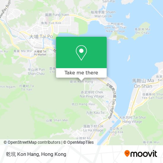 乾坑 Kon Hang map