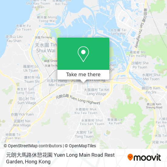元朗大馬路休憩花園 Yuen Long Main Road Rest Garden map