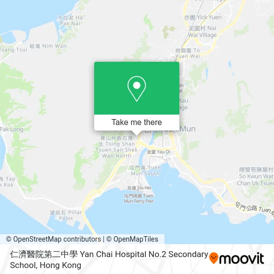 仁濟醫院第二中學 Yan Chai Hospital No.2 Secondary School map