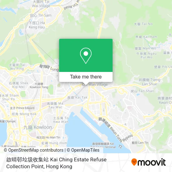啟晴邨垃圾收集站 Kai Ching Estate Refuse Collection Point地圖