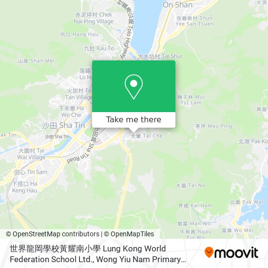 世界龍岡學校黃耀南小學 Lung Kong World Federation School Ltd., Wong Yiu Nam Primary School map