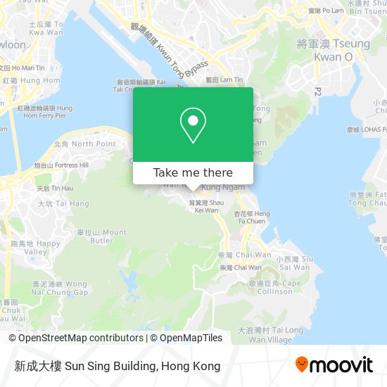 新成大樓 Sun Sing Building map