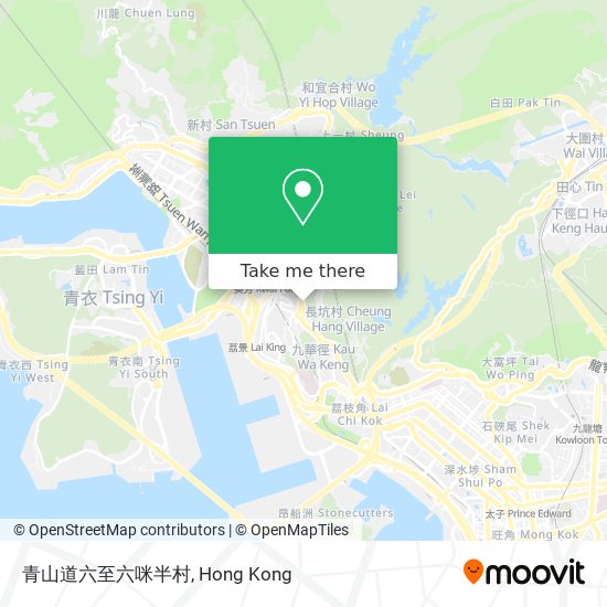 青山道六至六咪半村 map