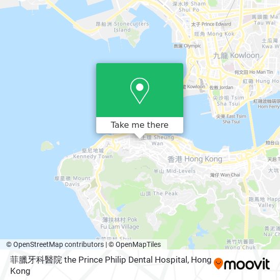 菲臘牙科醫院 the Prince Philip Dental Hospital map