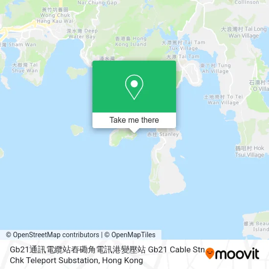 Gb21通訊電纜站舂磡角電訊港變壓站 Gb21 Cable Stn Chk Teleport Substation map