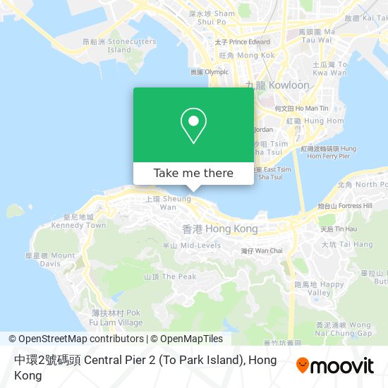 中環2號碼頭 Central Pier 2 (To Park Island) map