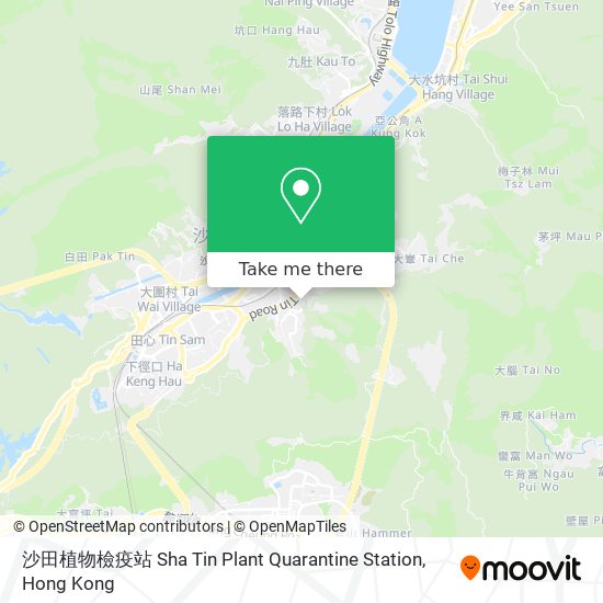 沙田植物檢疫站 Sha Tin Plant Quarantine Station map