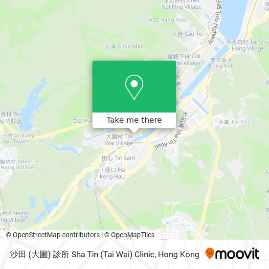 沙田 (大圍) 診所 Sha Tin (Tai Wai) Clinic map