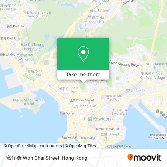 窩仔街 Woh Chai Street map