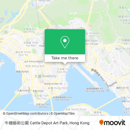 牛棚藝術公園 Cattle Depot Art Park map