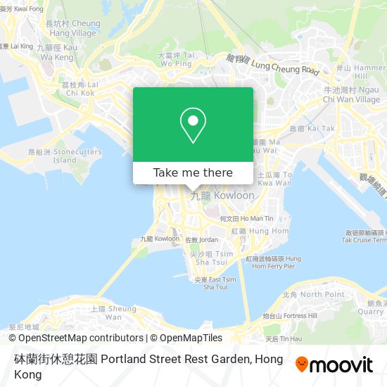 砵蘭街休憩花園 Portland Street Rest Garden map
