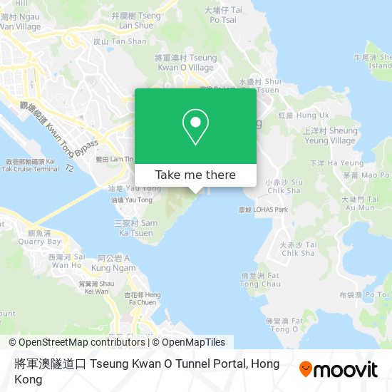 將軍澳隧道口 Tseung Kwan O Tunnel Portal map